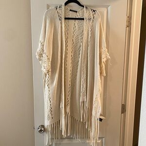 Do Everything in Love Cream Knit with Fringe